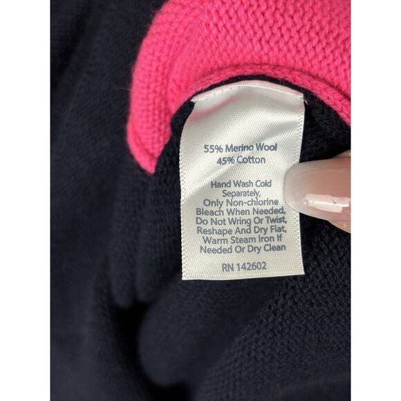 NWT Sail to Sable dark Navy and Pink Sweater Dress - Picture 14 of 16